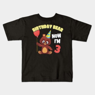 Kids Birthday finally 3 Years old Kids T-Shirt